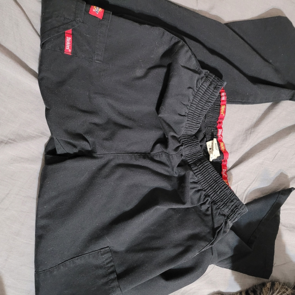 Dickies Black Cargo Pants Scrubs
